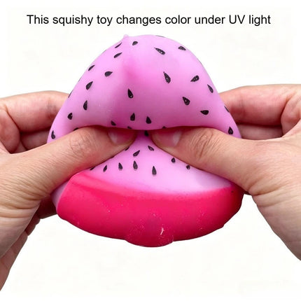 Simulated Color-changing Dragon Fruit Squishy Toy Fruit Hand Anti-stress Squeeze Ball Decompression Toys for Sensory Autism