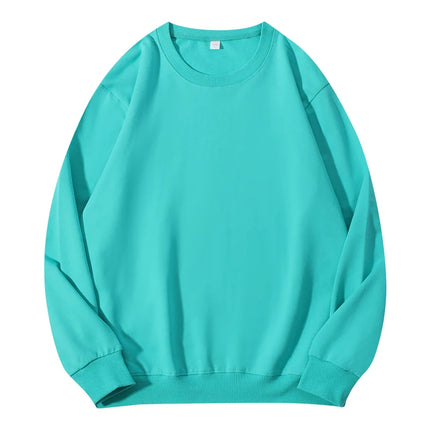Autumn O-Neck Cotton Women's Sweatshirt Hoodies Basic Loose Casual Women Pullover Solid Sweatshirt Ladies Tops Factory Wholesale
