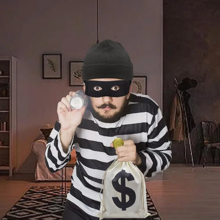 Movie Robber Cosplay Costume Thief Bank Robber Disguise Accessories Set for Women Men Halloween Carnival Party Clothes Role Play