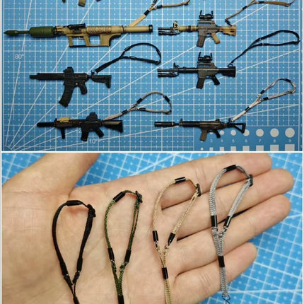 1/12 Scale Adjustable Gun Strap Model for 6'' Figure（Only gun straps）