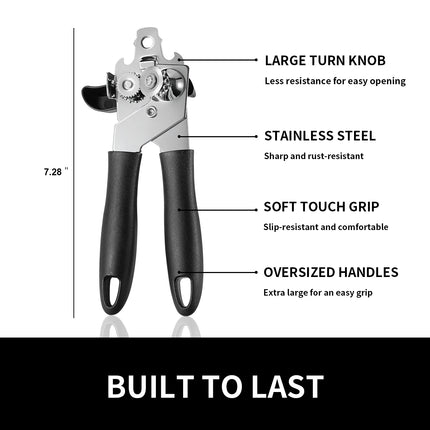 Stainless Steel Multifunctional Professional Can Manual Can Opener Craft Beer Grip Can Opener Bottle Opener Kitchen Gadgets