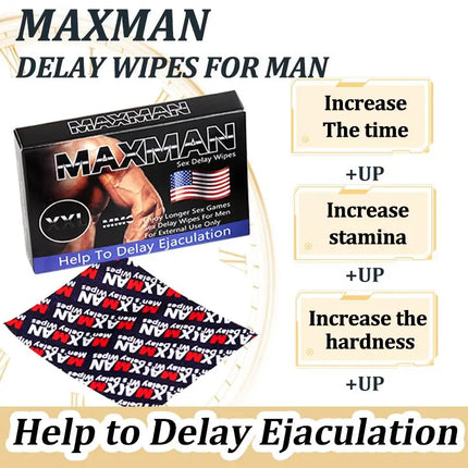10pcs Male Delay Wipes Natural Wet Tissue Lasting Long Penis Wipes Enlargement Harder Anti Premature Ejaculation External Use