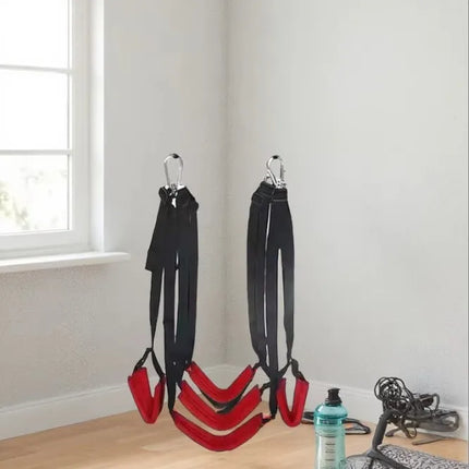 Hanging BDSM Swing – Couples' Sexual Furniture, Adult Bondage Toy with Restraints, Ideal for Private Intimate Games & Pleasure