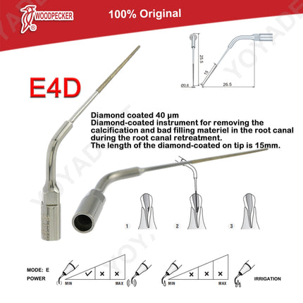 Woodpecker Tips DTE Dental Ultrasonic Endo Scaler Tips Scaling Tips Fit EMS UDS NSK SATELEC Scaler Handpiece Dentistry Tools