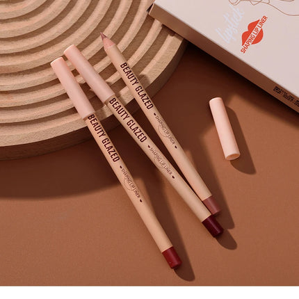 12pcs Lip Liner Pencil Set Matte Nude Sharping Lipliner Pencil Lipstick Waterproof Long Lasting Lipstick Pen Lip Tint Cosmetics