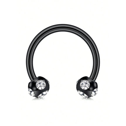 1pc Back Septum Rings Muti-Styles Punk 16gauge Stainless Steel Nose Rings Hoops Septum Clicker Daith Piercing Jewelry