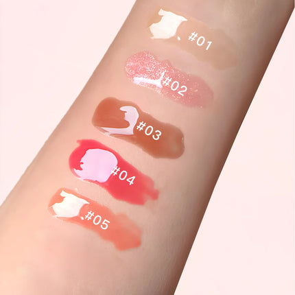 Hose Pearl Chain Lip Butter Balm Glaze Waterproof Lasting Gloss Moisturizing Water Light Mirror Lipstick Shine
