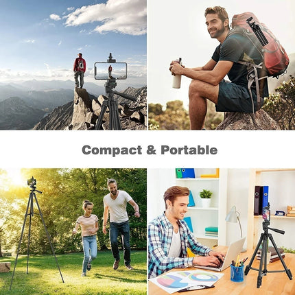 Portable Tripod Stand 102cm Universal Photography for Gopro iPhone Samsung Xiaomi Huawei Phone Aluminum Travel Mini Tripods Par