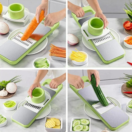 Hot Multifunctional Vegetable Cutter Mandoline Slicer 5 Blades Food Chopper Stainless Steel Grater for Potato Carrot Cucumber