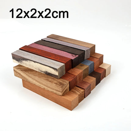 Unfinished Wood Blocks 120x20x20mm - Pen Turning Blanks, Knife Handle Material, DIY Wood Carving for Tool Parts or Wholesale