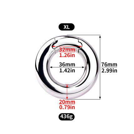 FRRK Weight Scrotal Ring Stainless Steel Ball Stretcher Metal Lock Ring Male Bondage Adult Intimate Personal Restraint Wear Toy