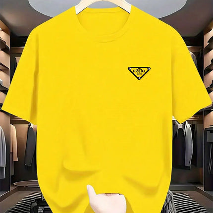 2026 New  men's Milan fashion trend international brand printed T-shirt, pure cotton round neck, casual urban luxury high-endY2K