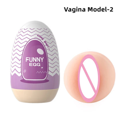 Cups Masturbator Egg Portable Stimulator Penis Massager Soft Rubber Adult Sex Toys for Men Realistic Vagina Pocket Pussy