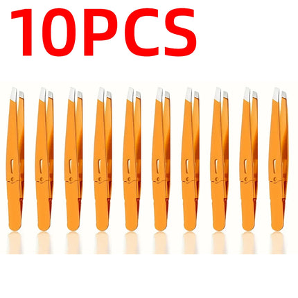 Precision And Durable Stainless Steel Eyebrow Tweezers Professional Trimming Tweezers Rust Proof And Anti-Static High-Quality