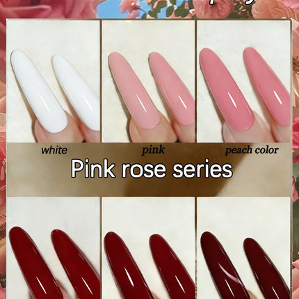 1/5 pink, red, and white series nail polish UV gel nail art DIY nail art charm, suitable for French manicure