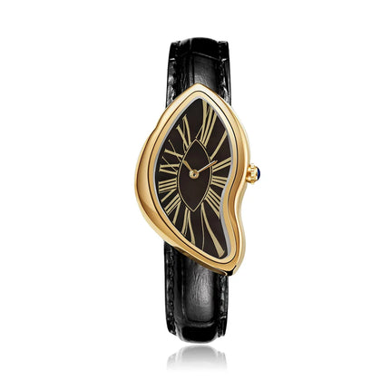 New Alien Crash Melt Twist Y2K Watches for Men and Women Fashion Leather Strap Waterproof Quartz Wristwatches Gift Drop Shipping