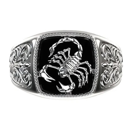 Scorpion Animal Men's Ring Punk Jewelry Accessories Men Rings Cool Fashion Hip Hop Rock Jewelry Gift Halloween Xmas Party Rings