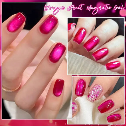 10ml Dragon Fruit Cat Magnetic Gel Nail Polish Red Jewel Effect Semi Permanent UV Gel Varnish Soak Off Nail Art Nail Supplies