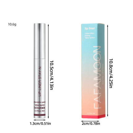 6-Color Lip Liner Pen   Peel-Off Lip Gloss   Waterproof Long-Lasting Matte Brown Peel-Off Lip Gloss Cosmetics