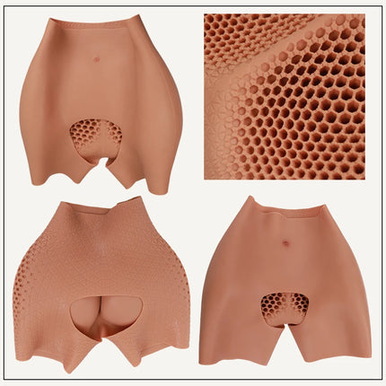 Silicone Buttock Thick Hips Panties Fake Butt Silicone Buttock Cospaly Drag queen Crossdressing Honeycomb