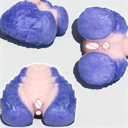SMMQ Extra Large Beast Butt Masturbator Dual Channel Silicone Pocket Pussy Realistic Vaginal Onahole Sex Toy For Adult Men