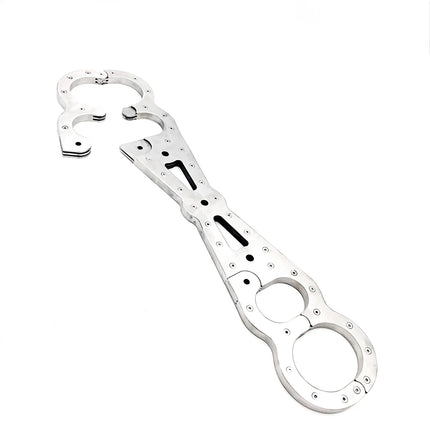 Stainless Steel Bondage Cangue Fixed Handcuffs Wrist Cuffs Fetter Anklet Restraint Yoke Adults Dog Slaves Sex Toy Male Female