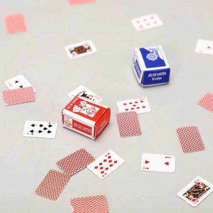 Funny Cute Mini Playing Cards Poker Games Super Small Cards Spoof Gifts Travel Toys Prank Props Dollhouse Miniature Poker Card