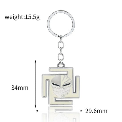 Anime Bleach Keychain Cosplay Props Kurosaki Ichigo Pendant Necklace For Women Men Backpack Charm Choker Jewelry Gifts