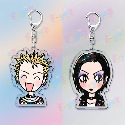 Cute Anime Nana Keychain for Accessorie Bag NANA Chibi Farming Charm Keyrings Jewelry Friends Oosaki Nan Manga Gifts