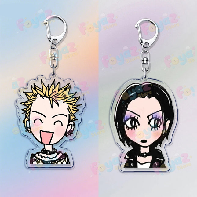 Cute Anime Nana Keychain for Accessorie Bag NANA Chibi Farming Charm Keyrings Jewelry Friends Oosaki Nan Manga Gifts