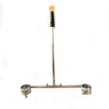 Stainless Steel T Metal Frame Locking Device Open Leg Bar with Fix AnkleCuffs Anal Plug Dildo Open Leg Sex Toy for Couples Adult