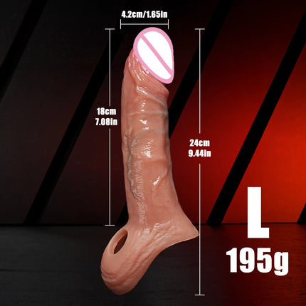 Sexy Adult Man Silicone Penis Sleeve Cock Ring Dildo Sex Toy For Man Dick Enlarger Extender Lock the Sperm Male Penis Training