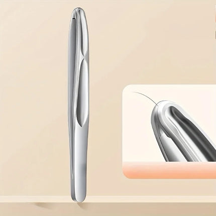 Stainless Steel Eyebrow Clips for Precision Beard and Mustache Trimming Gentle on Light Beige Round Head Tweezers Christmas Gift