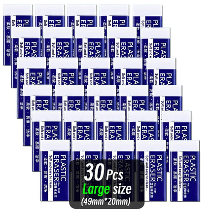 1/10/30pcs 2B Eraser Clean and Mess Free Student Exam Office Sketch Soft Eraser for Kids Correction Supplies Pencil Rubber