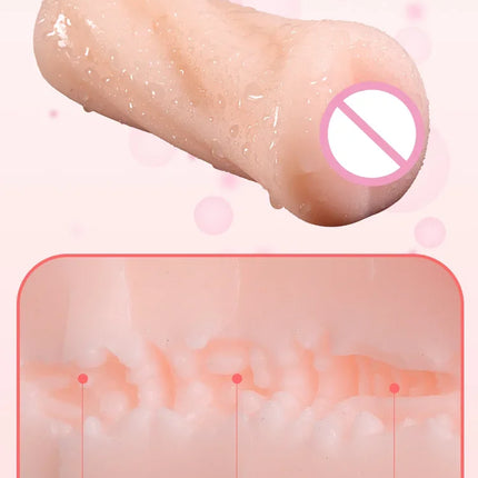 Realistic Deep Throat Vagina Artificial Real Pocket Pussy Oral Male Masturbator Blowjob Cup Erotic Sex Toys For Men Adult Games