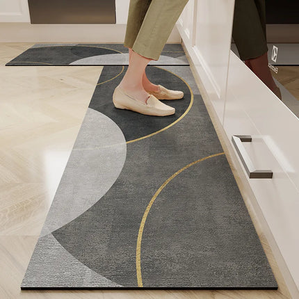 VIKAMA Diatomite Clay Kitchen Mat Anti-slip Oil-proof Water-absorbent Floor Door Stain-resistant Wash-free Mat Home Decoration