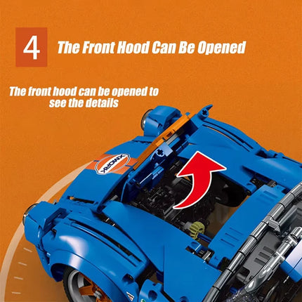 1816Pcs Technical Shelby 260 Cobra CSX2000 Super Racing Car Building Blocks Low Lying Car Bricks Toys For Kids Gifts Boys