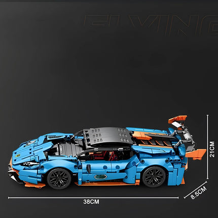 Technical Racing Sport Car Model Building Blocks technic adults 1:14 DIY Supercar Brick Puzzle Toys Kid Adult Gift（1108+granule）