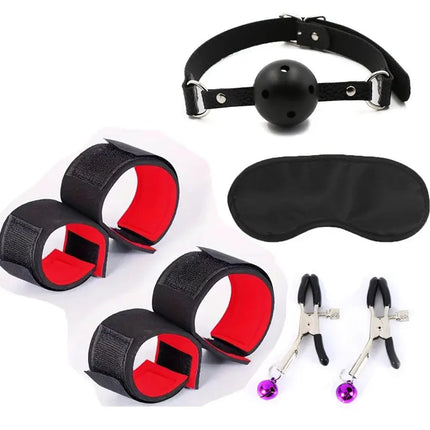 BDSM  Sexy Wrist To Ankle Cuffs Open Leg Hand Toys For Garter Adult Couple Adult SM Bondage Sex Restraint Handcuffs Slave Tools