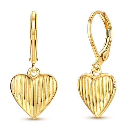Women original 925 Silver Golden Glowing Firefly Stud Earring Bilayer Round Droplets Heart Gold Hoop Earrings Party Jewelry Gift
