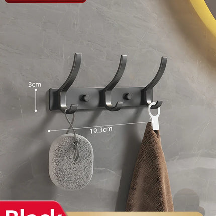 no drill Door Behind Hook Storage Wall Hanging Clothes Hanger Coat Hook Punch-free Hanger Bedroom Organizer Storage Kitchen Acce