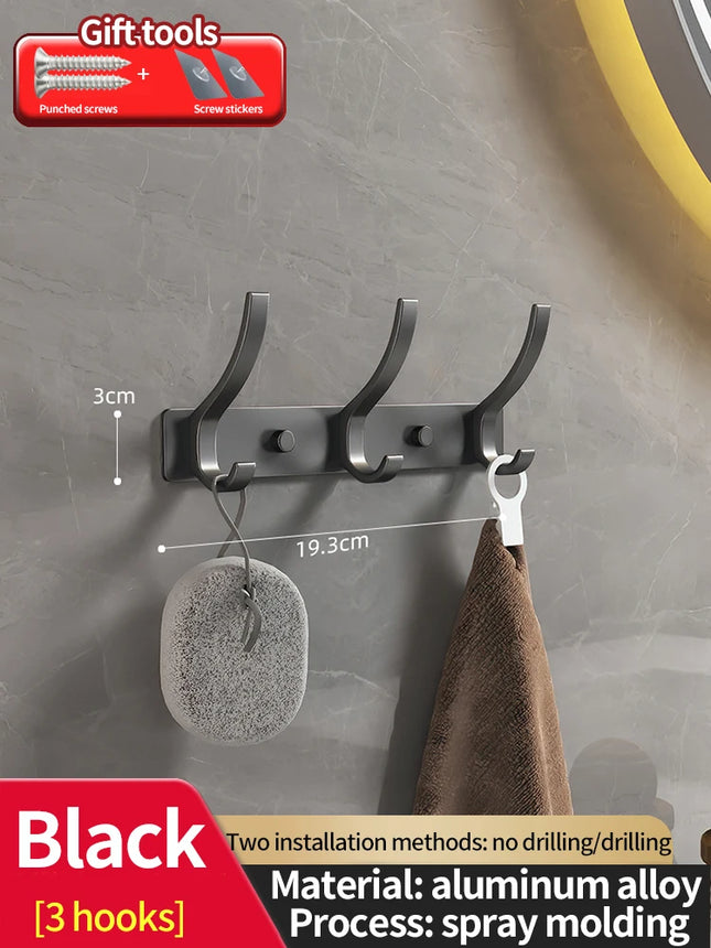 no drill Door Behind Hook Storage Wall Hanging Clothes Hanger Coat Hook Punch-free Hanger Bedroom Organizer Storage Kitchen Acce