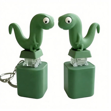 Creative Scream Lizard Chicken Press Button Keychains Sound Light Effects Keychain Adult Bag Hanging Piece Stress-relieving Toy
