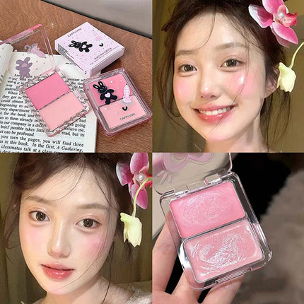 1Pc Cappuvini Water Shining Cheek Blush Highlighter Cream High Gloss Glitter Rouge Natural Brighten Face Contouring Blush Makeup
