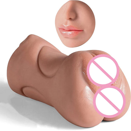3 IN 1 Artificial Vagina for Men Masturbator Cup Deep Throat Real Oral Male Masturbation Blowjob Anal Clit Silicone Sex Toys 18+