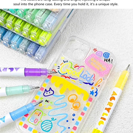 Guangna 168/72 Colors High Gloss Acrylic Marker Pen Set,Hard Headed Drawing Pens,Professional-Grade Paint Pen for DIY Graffiti