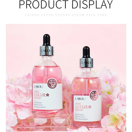 LAIKOU Sakura Face Serum Rose Essence Moisturizing Firming Brightening Smooth Skin Facial Skin Care Products 100ml