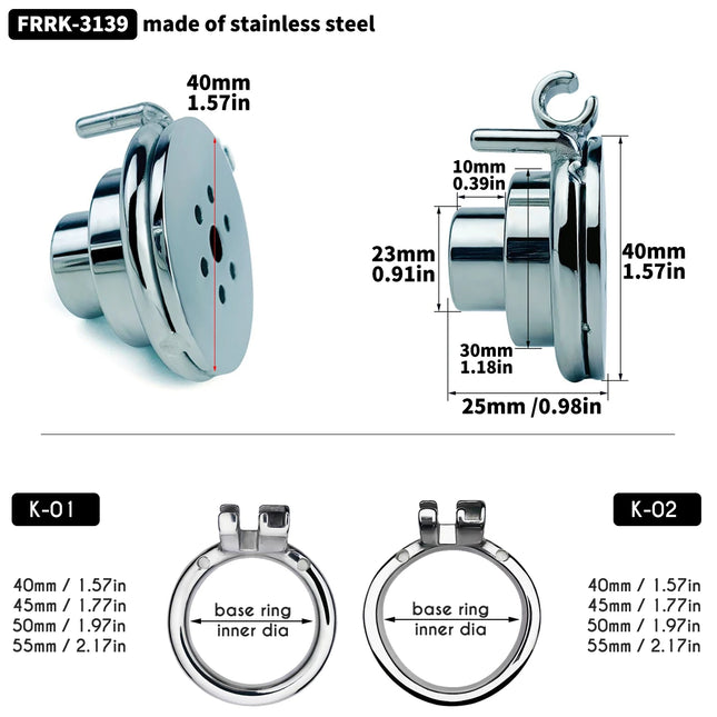 Flat Round Hole Male Stainless Steel Urethral Lock With Metal Catheter BDSM Erotic Sex Toys For Men Gay Long Term Wear 18+