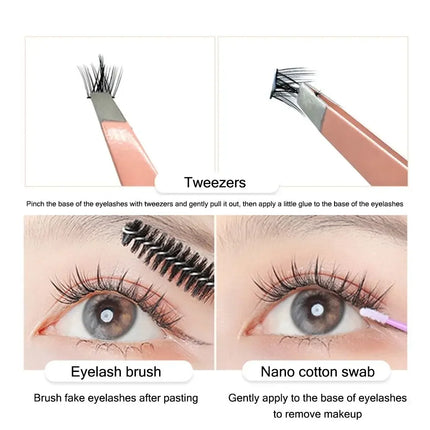 Look Like Extensions Lash Clusters Wispy Natural Look Elf False Eyelashes Large Capacity DIY Eyelash Extension