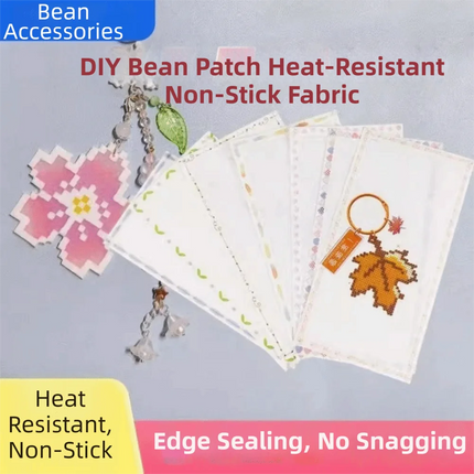 5Pcs Light Transmission Perler Beads Baking Cloth DIY Heat Resistant Ironing Sheets for Fuse Beads Heatproof Reusable